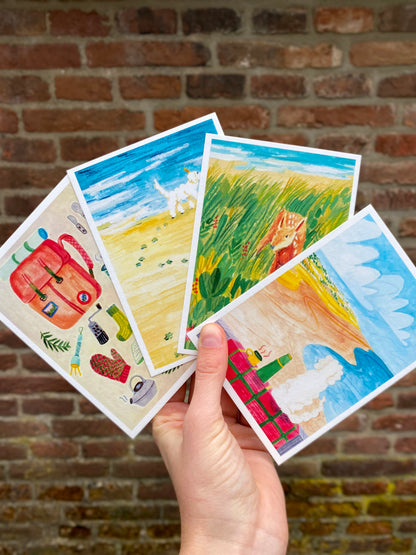 Adventure at the beach - postcard set